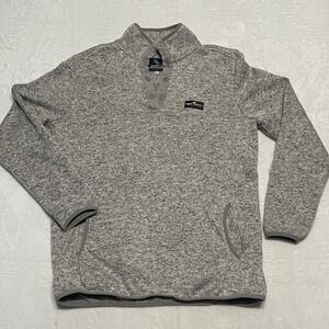 Simply Southern Gray Speckled Fleece Pullover Snap Neck Women's XL Cozy Outdoor